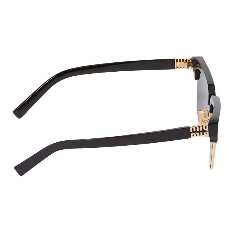 MIU MIU Square Sunglasses Unisex Black-3