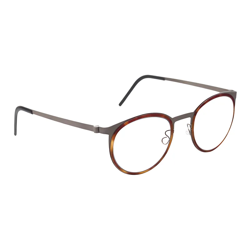 LINDBERG Pure Titanium Irregular Shape Eyeglass Frames Unisex Tortoiseshell-1