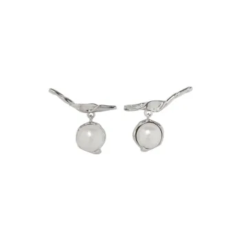 ZHENZHUAOMI Pearl Stud Earrings Women's