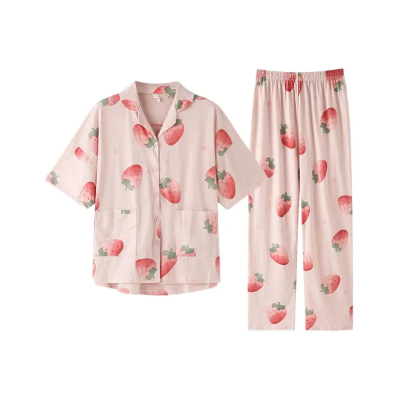 ZAO FU NIAO Pajama Set Women's Pink-0
