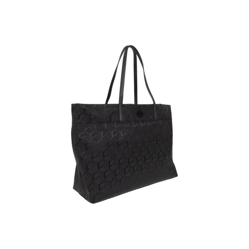 MCM Aren Fabric Tote Bag, Shopping Bag, Shoulder Bag, Handbag Large Size Women's Black-2