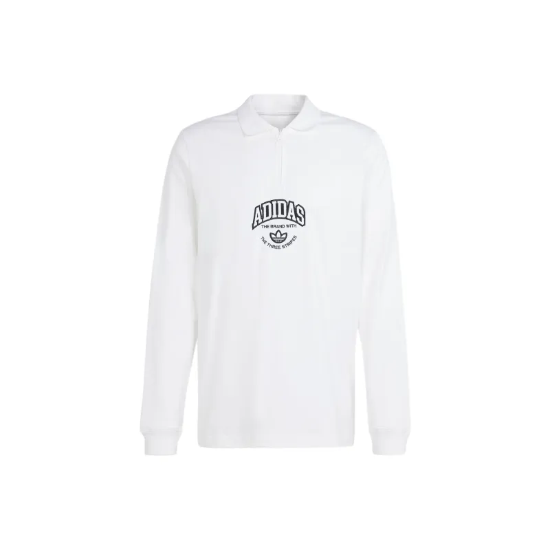 Adidas Originals Vrct Long Sleeve Polo Shirt Polo Shirt Men's White-0