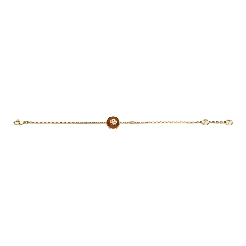 GUCCI 18K Gold Red Agate Bracelets Unisex Gold-1