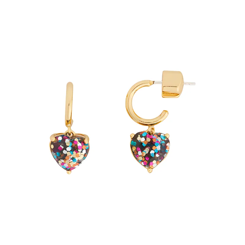 Kate Spade My Love Glitter Heart Earrings-0