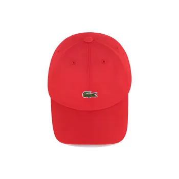 LACOSTE Cotton Baseball Caps Unisex Red