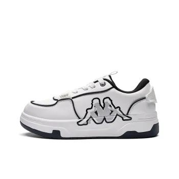 Kappa Back to Back Anti Slip Wear Resistant Low Top Skateboard Shoes Unisex White Black