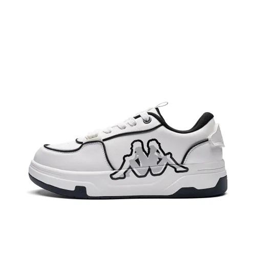 Kappa Panda Print Back to Back Anti Slip Wear Resistant Low Top Skateboard Shoes Unisex White Black