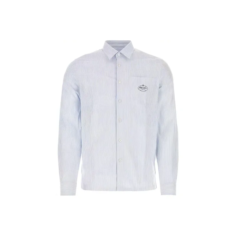 PRADA Pinstripe Button Up Shirt-0