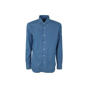 BARBA Spread collar Denim Shirt