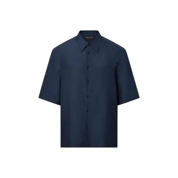 LOUIS VUITTON Mini Monogram Silk Blend Short Sleeved Shirt