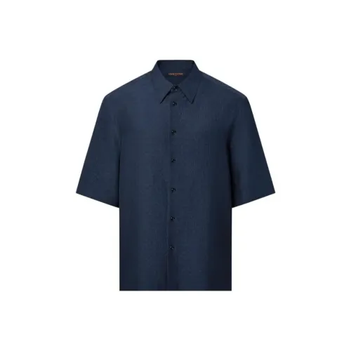 LOUIS VUITTON Mini Monogram Silk Blend Short Sleeved Shirt