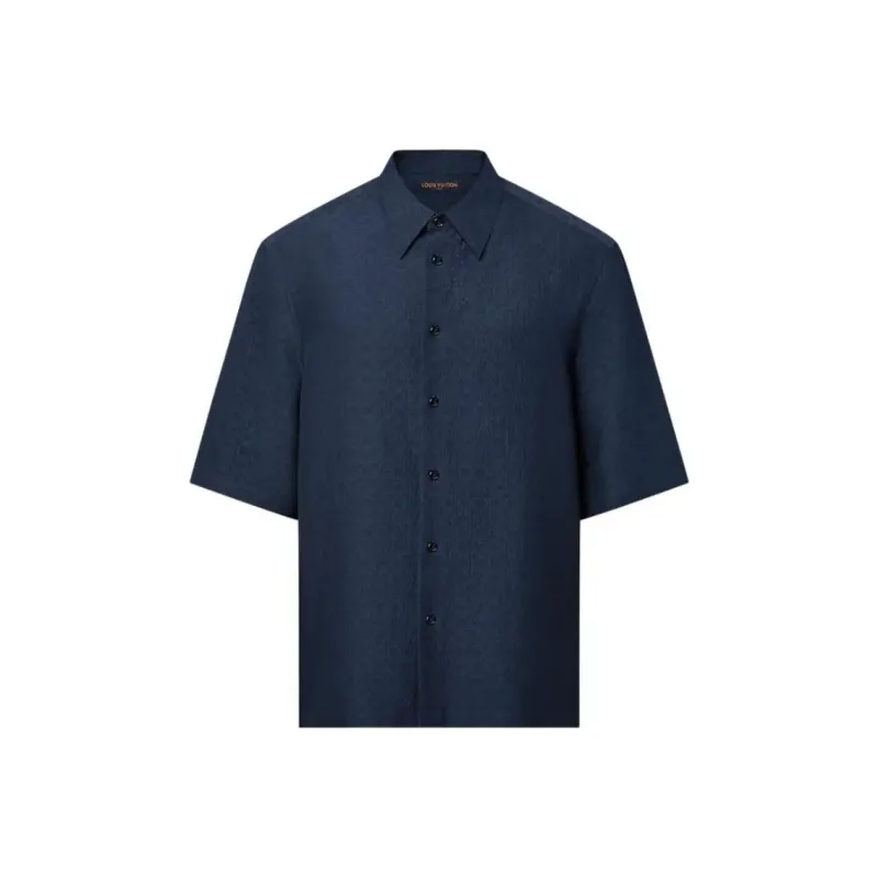 LOUIS VUITTON Mini Monogram Silk Blend Short-Sleeved Shirt-0