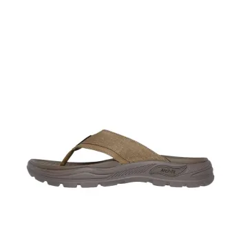 Skechers Arch Fit Motley Quiet Flip Flops Men's Umber