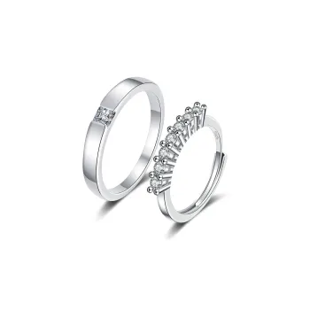 LAA S925 Silver Ring Sparkling Premium Sweetheart Unisex