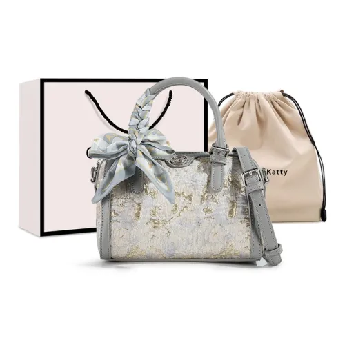 CentarlKatty Polyurethane Pillow Bag Handbag Women's Bright Future Gray