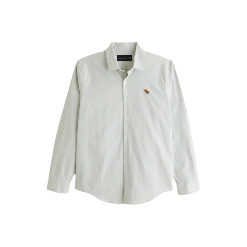 Abercrombie＆Fitch Shirt Men's Light Gray-0