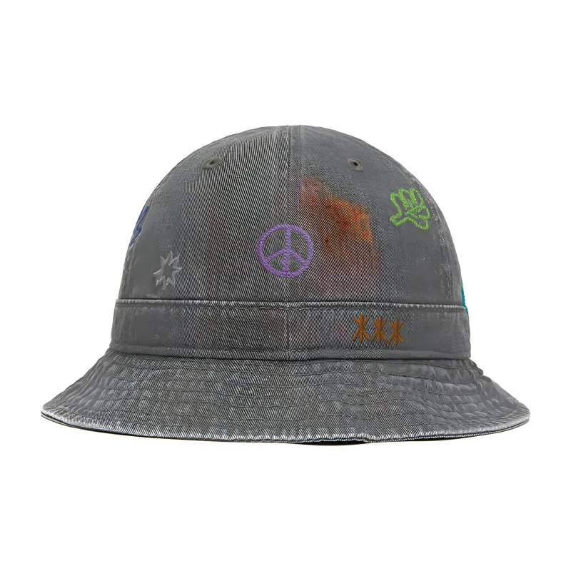 New Era Cotton, Polyester Bucket Hats Unisex Gray-3