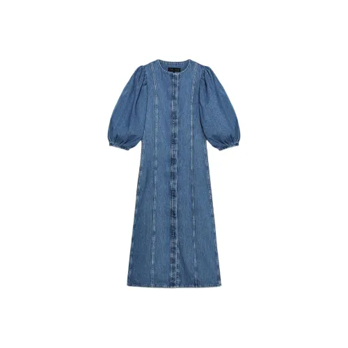 ZARA Long Sleeved Dress Women's Blue