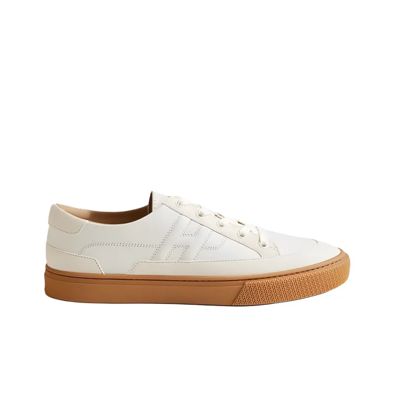 HERMES Deep Low Top Skateboard Shoes Men's White-1