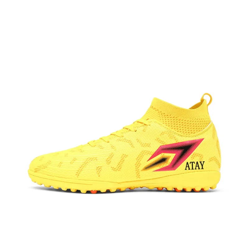 ATAY AG Rubber Short Studs TF Rubber Broken Studs Soft Ground Firm Ground Anti Slip Wear Resistant Soccer Shoes Unisex-25