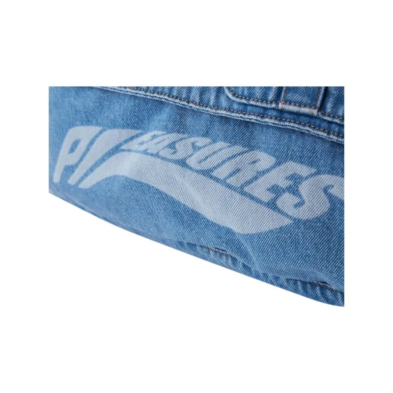 LiNing PLEASURES Collaboration Denim Shoulder Bag Crossbody Bag Regular Unisex Blue Denim Color-4