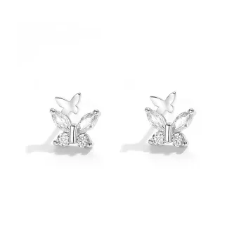 Good Quality S999 Fine Silver Stud Earrings Unisex