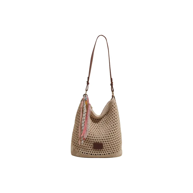 Wenpercy PU Patch Woven Shoulder Bag Regular Women's Multicolor-3