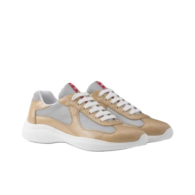 PRADA Low Top Casual Shoes Men's Gold-2