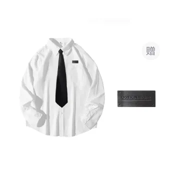 OGEK Shirt Unisex White Comes With Brooch