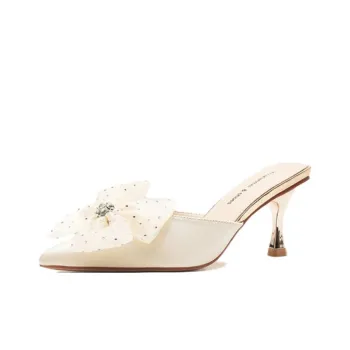 Than Than Me Slim Heel High Heels Women's Champagne