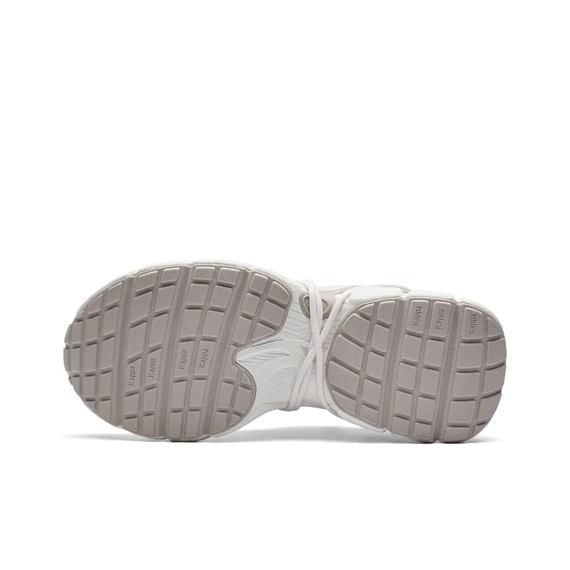 Kappa Back to Back Anti Slip Wear Resistant Low Top Chunky Sneakers Unisex Heron Feather White-5