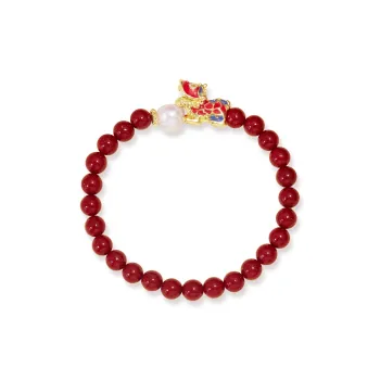 HELA DE HAI Reconstructed Cinnabar Bracelets Women's