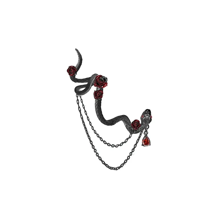 Masw Rose Niche Urban Chic Style Copper Alloy Clip on Earrings With Integrated Pin And Clip Women's-2