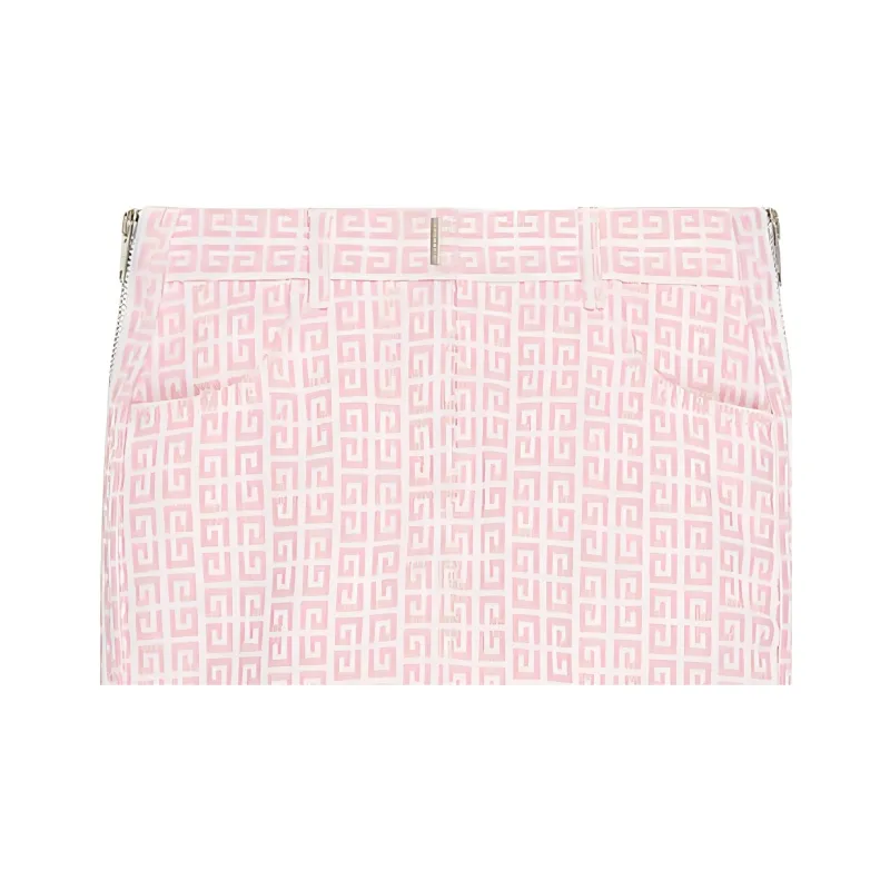 Givenchy Denim Short Skirts Women's Pink-3