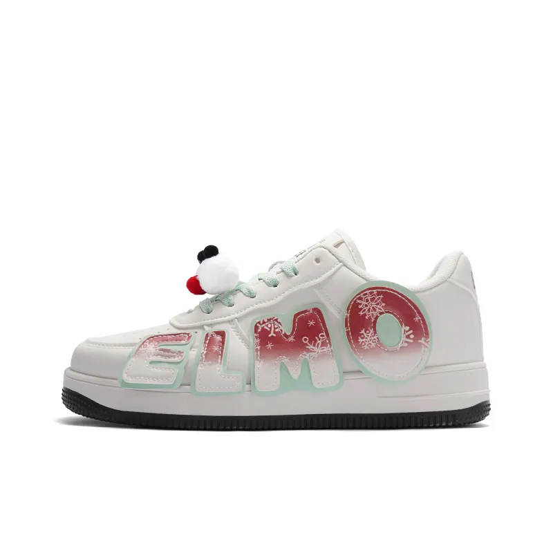 SESAME STREET Warm Cushioning Coverage Wear-Resistant Low-Top Skateboard Shoes Unisex Box-29