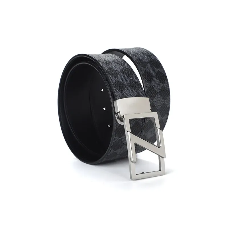V.V.Brown Genuine Leather Belts Men's 3.8cm Tail Clip Style Plate Buckle Belt-5