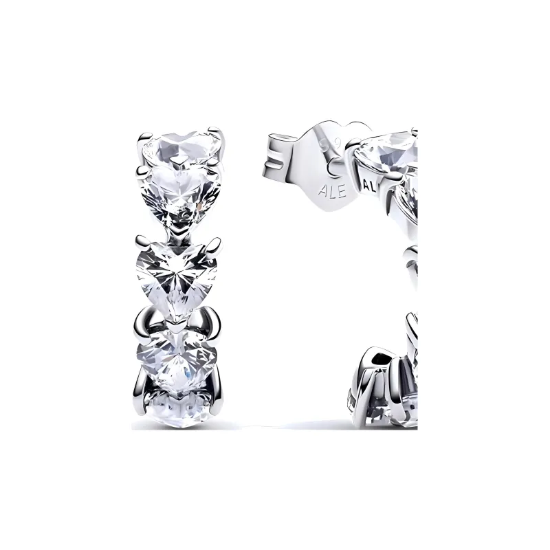 Pandora 925 Sterling Silver Earrings Women's Silver-1