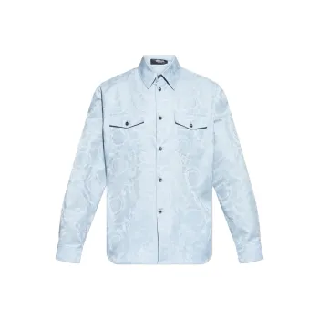 VERSACE Barocco Jacquard Button Up Shirt
