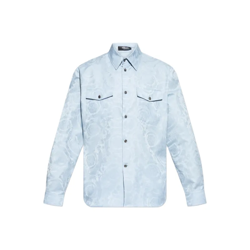 VERSACE Barocco Jacquard Button Up Shirt-0