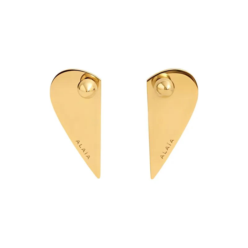 Alaia Half Heart Shape Bombe Earrings-1
