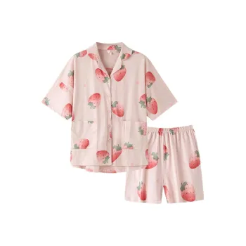 ZAO FU NIAO Pajama Set Women's Fresh Strawberry