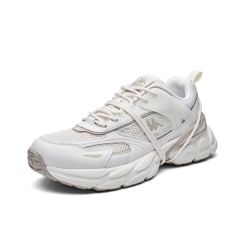 Kappa Back to Back Anti Slip Wear Resistant Low Top Chunky Sneakers Unisex Heron Feather White-2