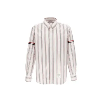 THOM BROWNE Stripe Detailed Button Up Shirt
