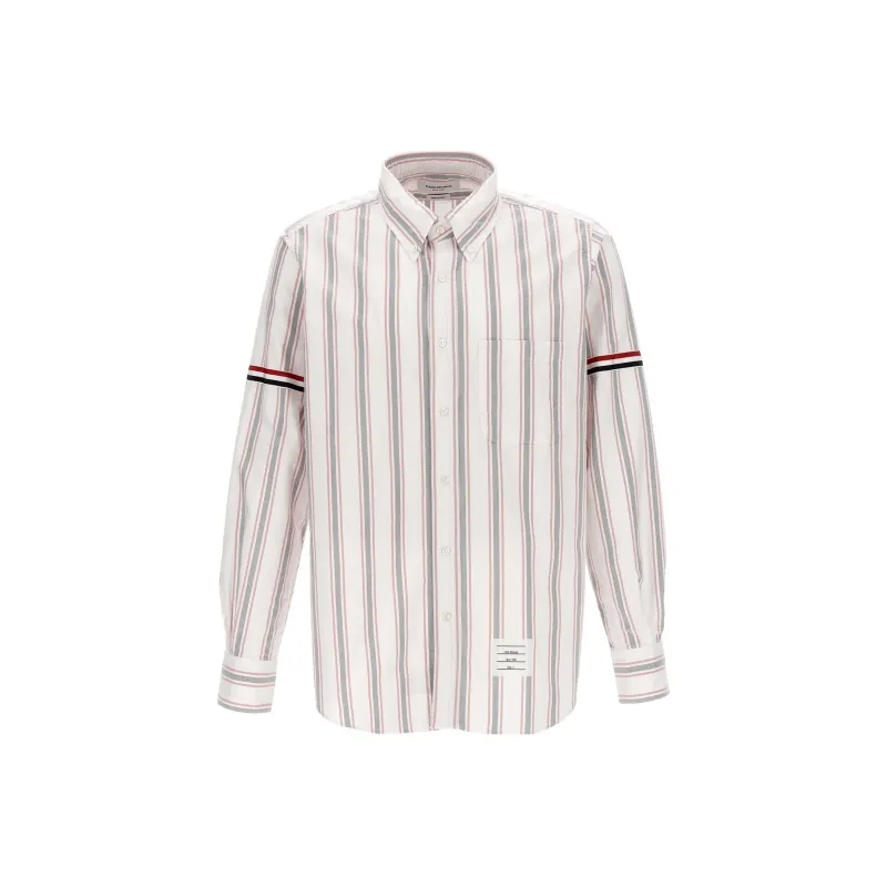THOM BROWNE Stripe Detailed Button-Up Shirt-0