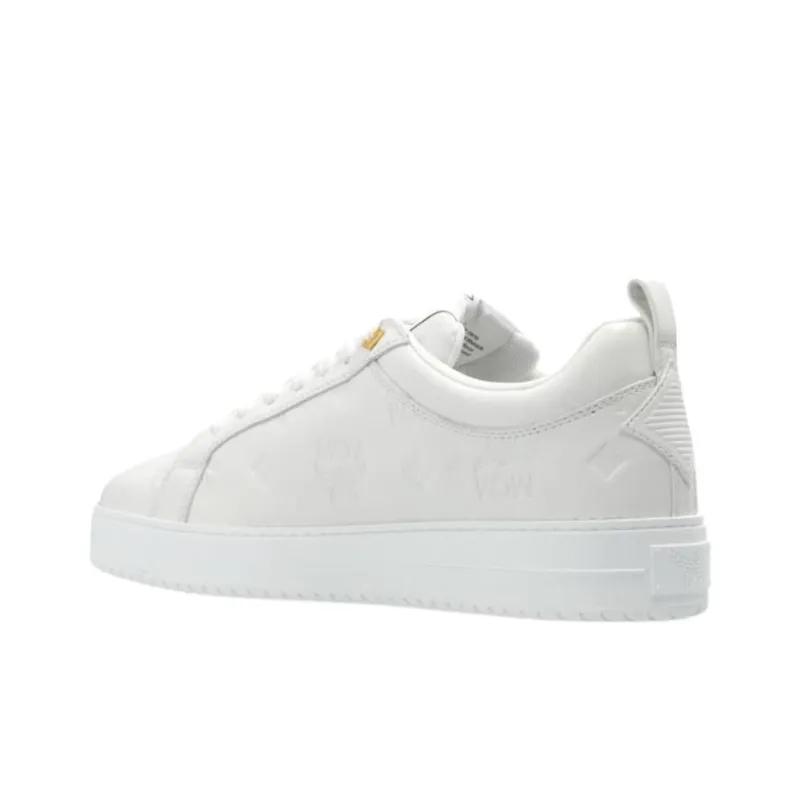 MCM Low Top Skateboard Shoes Unisex White-3