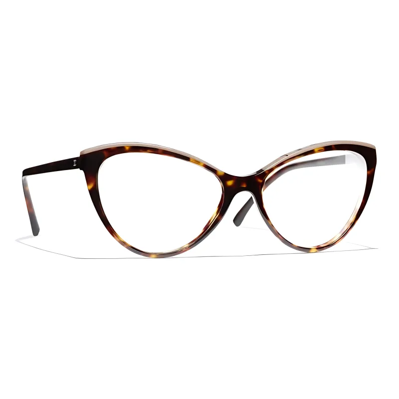 CHANEL Plate Frame Cat Eye Eyeglass Frames Unisex-2