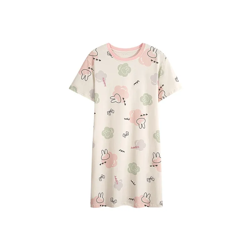 FENTENGCARE Nightgown Women's White-0