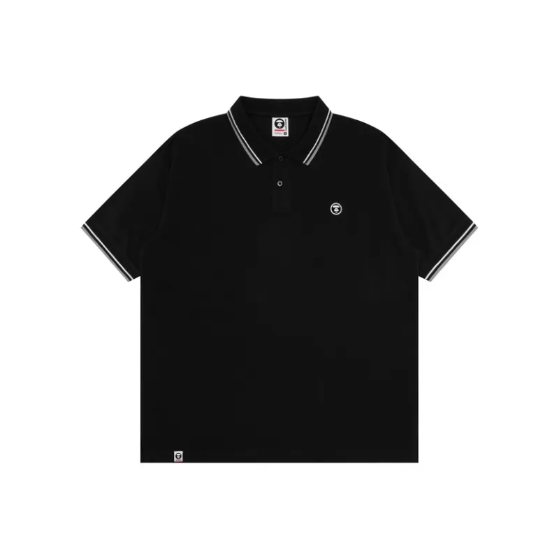 Aape Logo embroidered Cotton Polo Shirt-0
