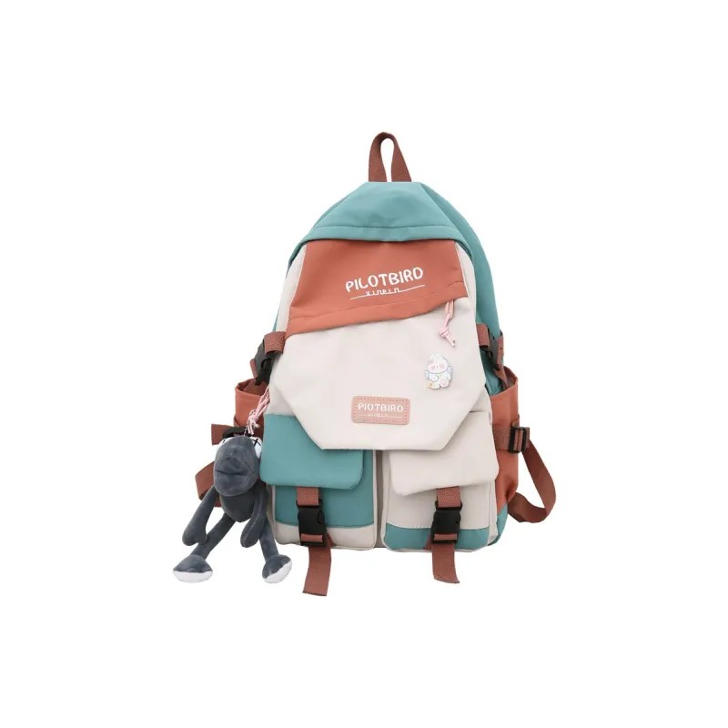 BUBM Canvas Backpack Women's Blue/Green/Red/Black-6