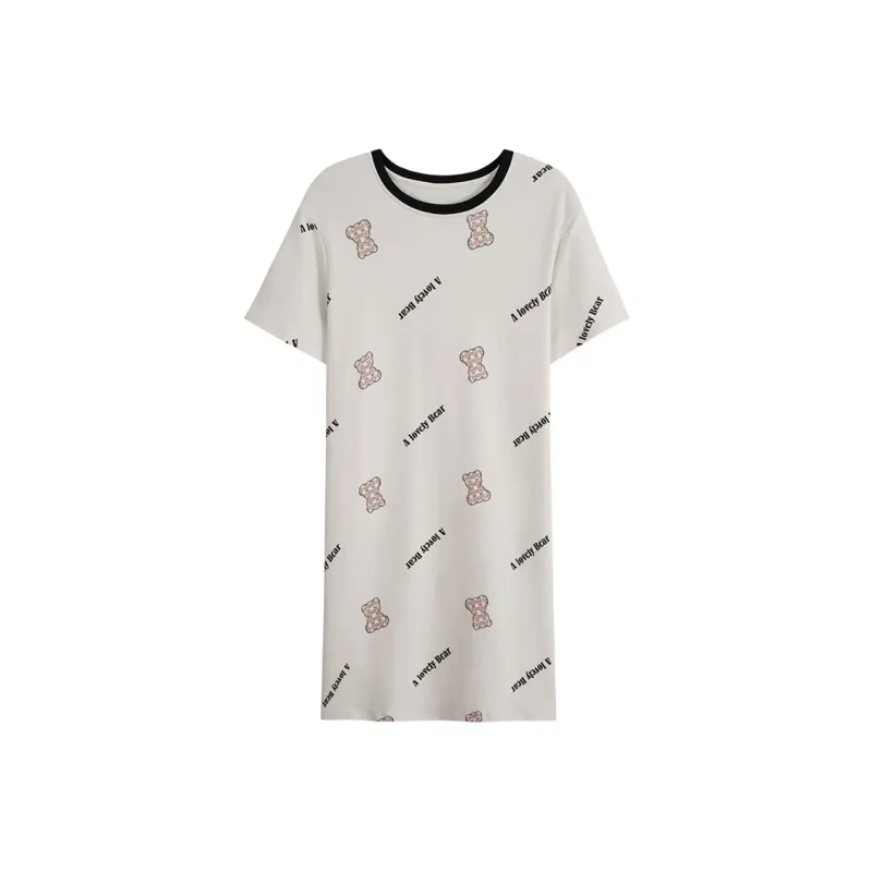 FENTENGCARE Nightgown Women's White-0